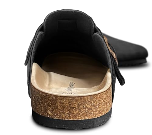 Women Clogs-Comfortable Mules Slippers Sandals Nurse Shoes Unisex for Men-Cushioned Footed Flannel-Lined Upper