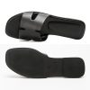 Open Toe Flat Dress Sandals Womens Slide Comfortable Summer Black, White, Tan Sandals for Women