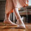 Slingback Heels for Women Low Heels Dress Shoes Kitten Pumps Dressy Heeled Sandals Wide Width Fashion Casual Shoes