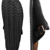 Women Clogs-Comfortable Mules Slippers Sandals Nurse Shoes Unisex for Men-Cushioned Footed Flannel-Lined Upper