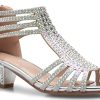 Girl's Cute Adorable Strappy Glitter Open Toe Heel Sandals - Adjustable buckle