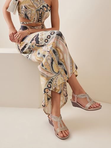 Wedge Sandals for Women Dressy: Summer Low Wedges Comfortable Open Toe Sandals