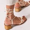 Womens Strappy Heels Thong Gladiator Flat Sandals Dressy Summer Low Chunky Block Heeled Roman Shoes
