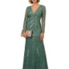 Women's Sleeve Bead Long Dress