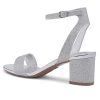 Women's Low Heels ?C 2.75 Inch Chunky Block Heeled Sandals | Clear Sandals, Open Toe Dressy Short Heels with Ankle Strap for