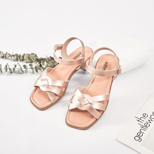 Women's Flat Slide Sandals - Casual Classic Simple Strappy Slip on Flat Summer Sandals.