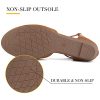 Womens Roman Ankle Strap Cage Closed Toe Flat Sandals