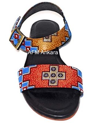 Ankara Low Ankle Gladiators Handmade with Authentic Kitenge Fabric