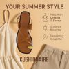 Corfu Flat Sandals for Women ??Strappy Design with Toe Loop and Adjustable Ankle Strap ??Lightweight Summer Dress Sandal