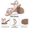 Women's Flat Slide Sandals - Casual Classic Simple Strappy Slip on Flat Summer Sandals.