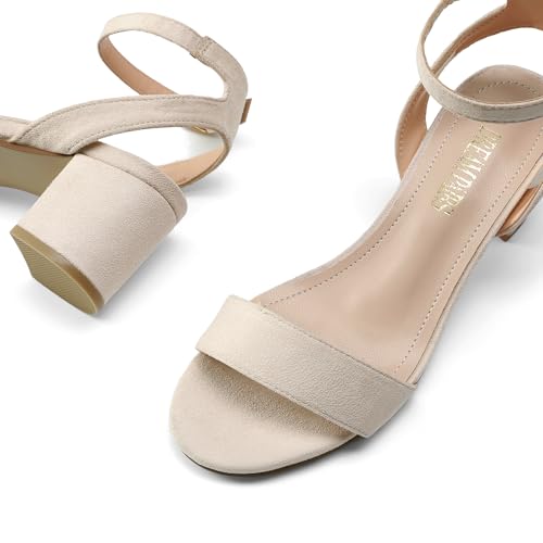 Women's Open Toe Ankle Strap Low Block Chunky Heels Sandals Party Dress Pumps Shoes