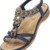 Womens Sandals Arch Support Summer Beach Sandals Comfort Walking Shoes Bohemian Flip Flops Sandals for Women