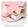 Girls fashion Sandals Heels Dress Pump Ankle Strap Open Toe Flower Girl Wedding Party for Little Big Kid
