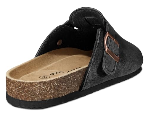 Women Clogs-Comfortable Mules Slippers Sandals Nurse Shoes Unisex for Men-Cushioned Footed Flannel-Lined Upper