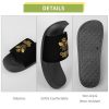 Queen Golden Bee Flat Sandals for Men Women Non-Slip Bathroom Beach Slippers House Shoes