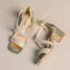 Women's 2.5 Inch Low Heel Ankle Strap Dressy Sandals 301