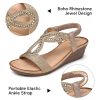 Wedge Sandals for Women Dressy: Summer Low Wedges Comfortable Open Toe Sandals