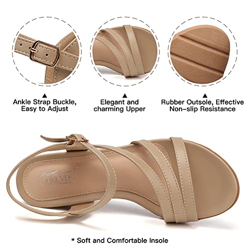 Wedge Sandals for Women Dressy: Summer Low Wedges Womens Comfortable Open Toe Sandal