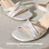 Girls Sandals Low Heel Dress Open Toe Sandals Flower Wedding Party for Little Kid/Big Kid